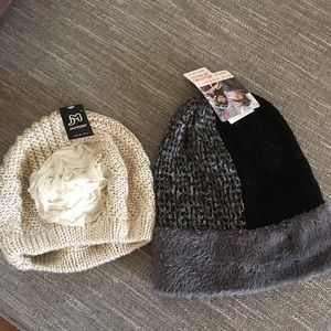 NWT bundle of two women details woven hat